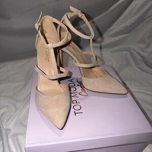 Nine West Nude Strappy Heels